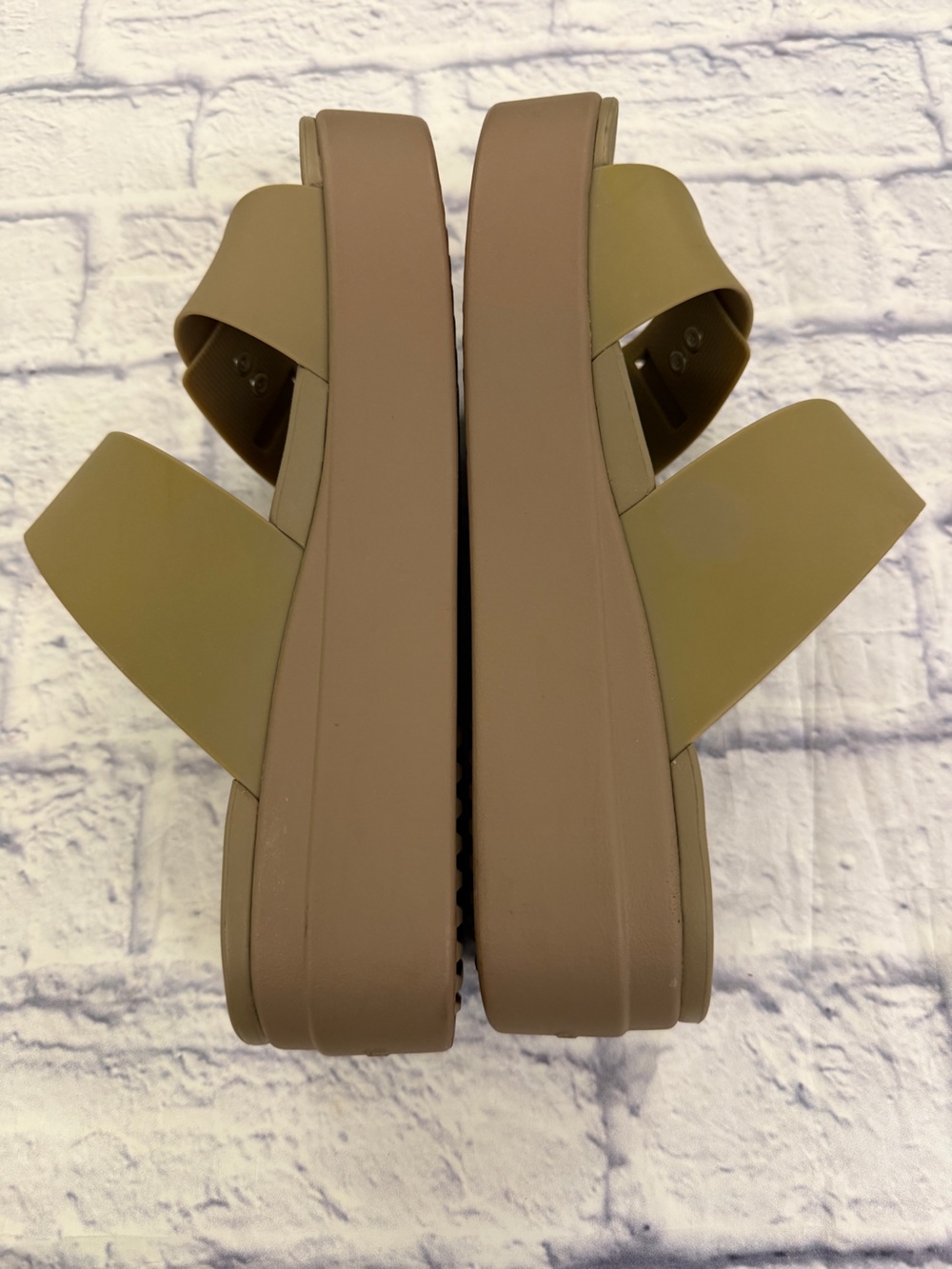 CROCS sz 9 Olive Green Slide Sandals for Women , adjustable straps. - Picture 4 of 8